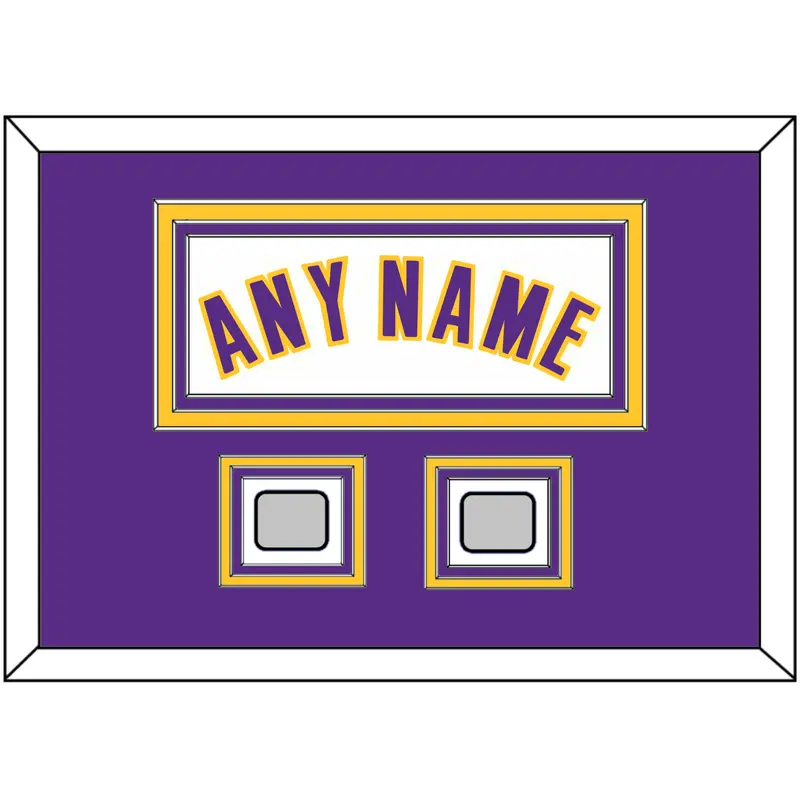 Los Angeles Name & 2 Champions Patches - Alternate White (2002-2018) - Triple Mat 3
