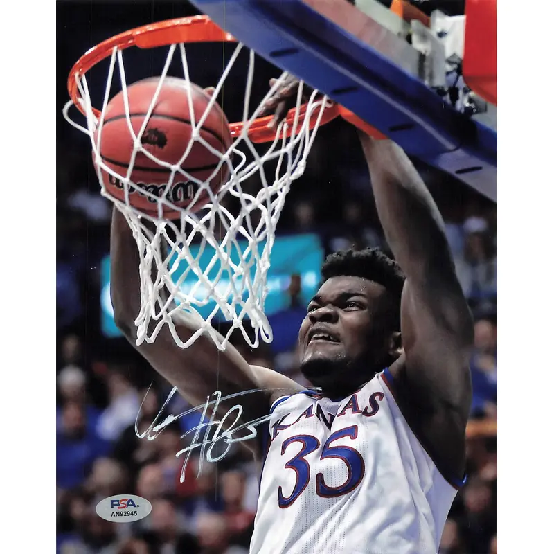 Ochai Agbaji signed 8x10 photo PSA/DNA Kansas Jayhawks Autographed