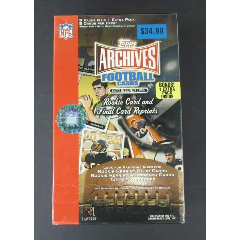 2001 Topps Archives Football Blaster Box (10/8)