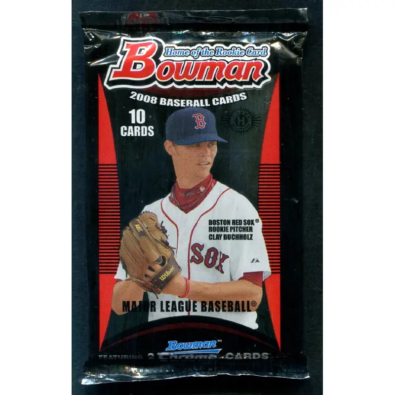 2008 Bowman Baseball Unopened Pack (Hobby) (10)