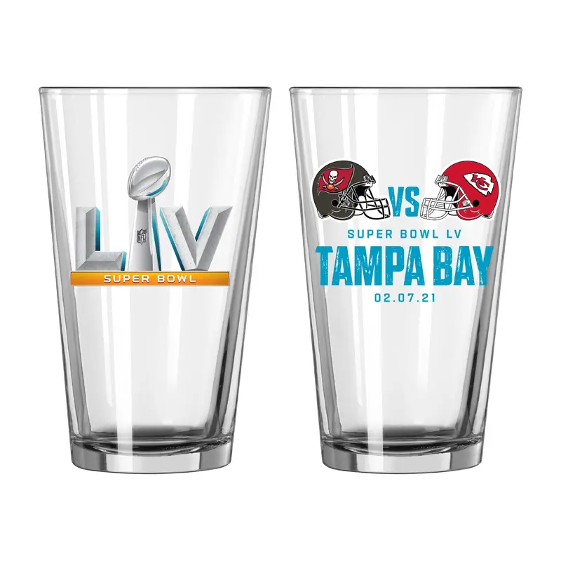 Super Bowl 55 Matchup Logo 16oz Pint Glass
