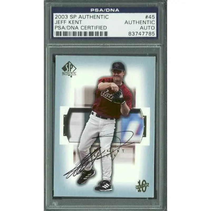 Astros Jeff Kent Authentic Signed Card 2003 Sp Authentic #45 PSA/DNA Slabbed