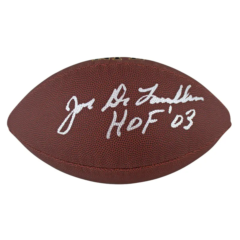 Bills Joe DeLamielleure "HOF 03" Signed Super Grip Nfl Football BAS Witnessed