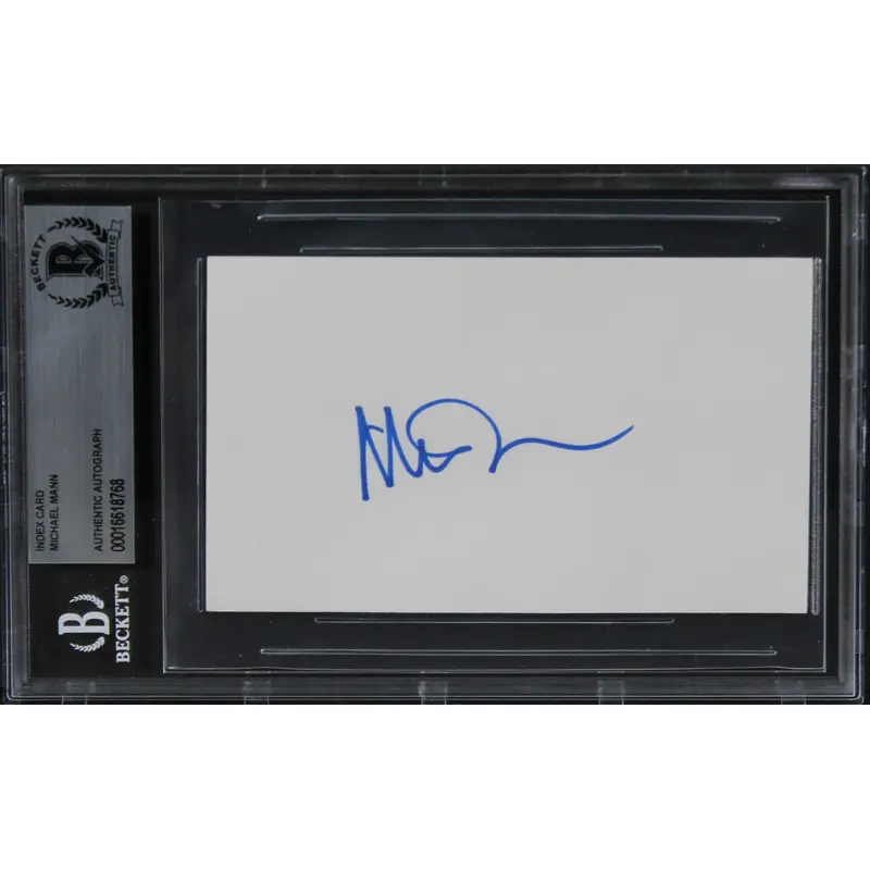 Michael Mann Heat Authentic Signed 3x5 Index Card Autographed BAS Slabbed 1