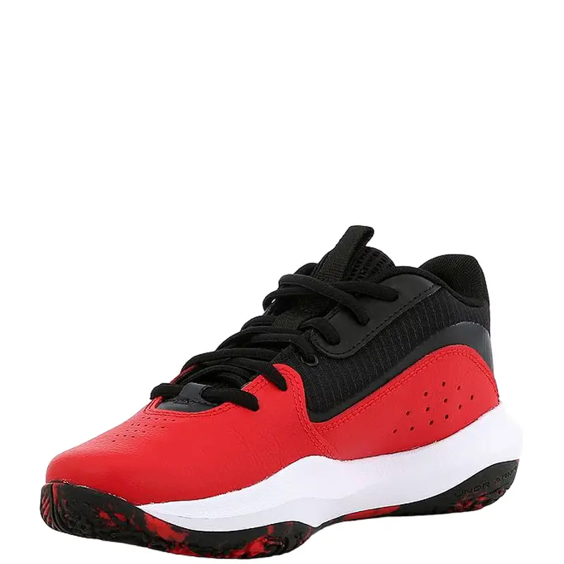 Under Armour Boys' Lockdown 7 Basketball Shoes RED/BLK 3028513-600