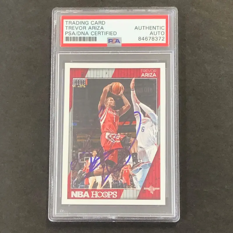 2016-17 Panini Hoops #119 Trevor Ariza Signed Card PSA Slabbed Rockets