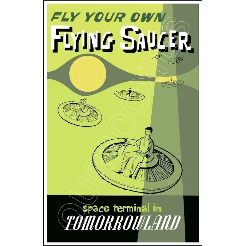 Disneyland Flying Saucer Poster 11X17 - 1244