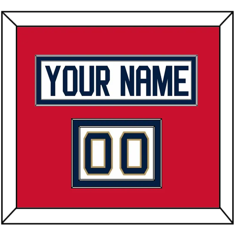 Florida Nameplate & Number (Shoulder) - Road White - Double Mat 3