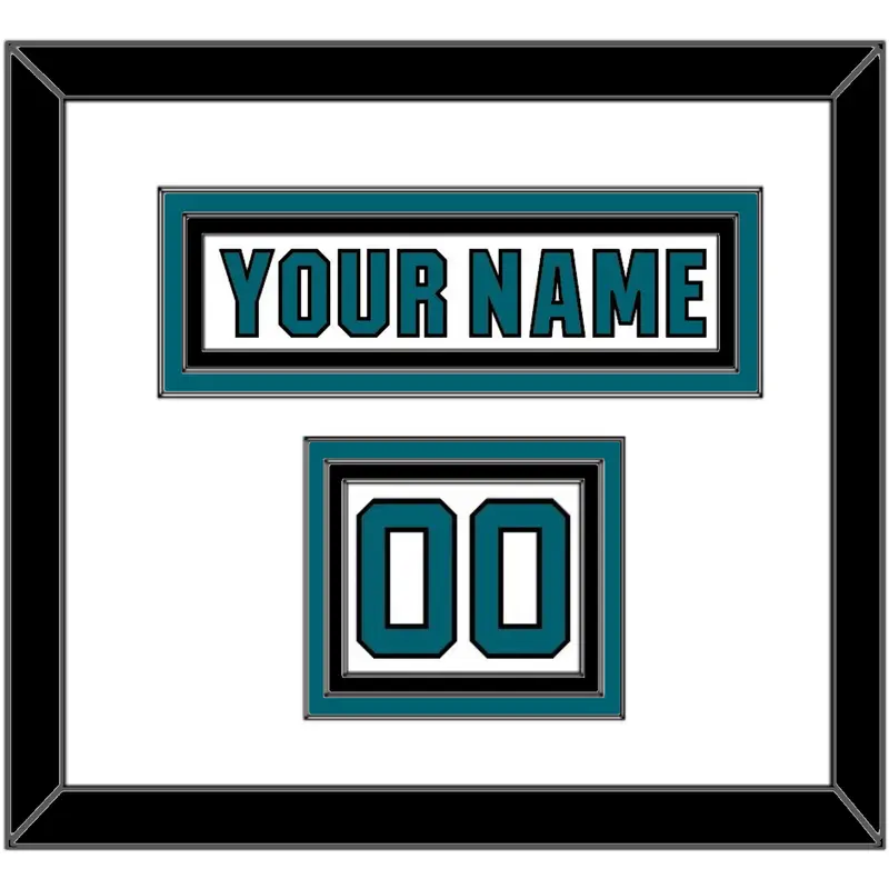 San Jose Nameplate & Number (Shoulder) - Road White (2017-2022) - Triple Mat 1