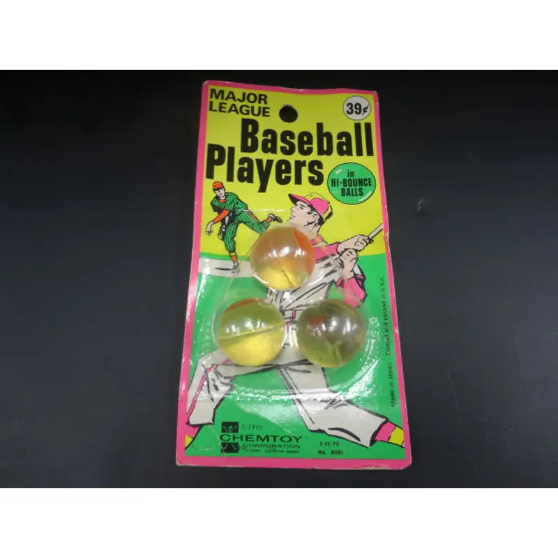 1970 Chemtoy Baseball Hi-Bounce Balls (Pack of 3)
