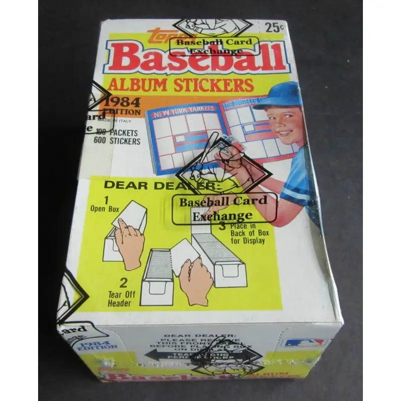 1984 Topps Baseball Album Stickers Unopened Box (BBCE)