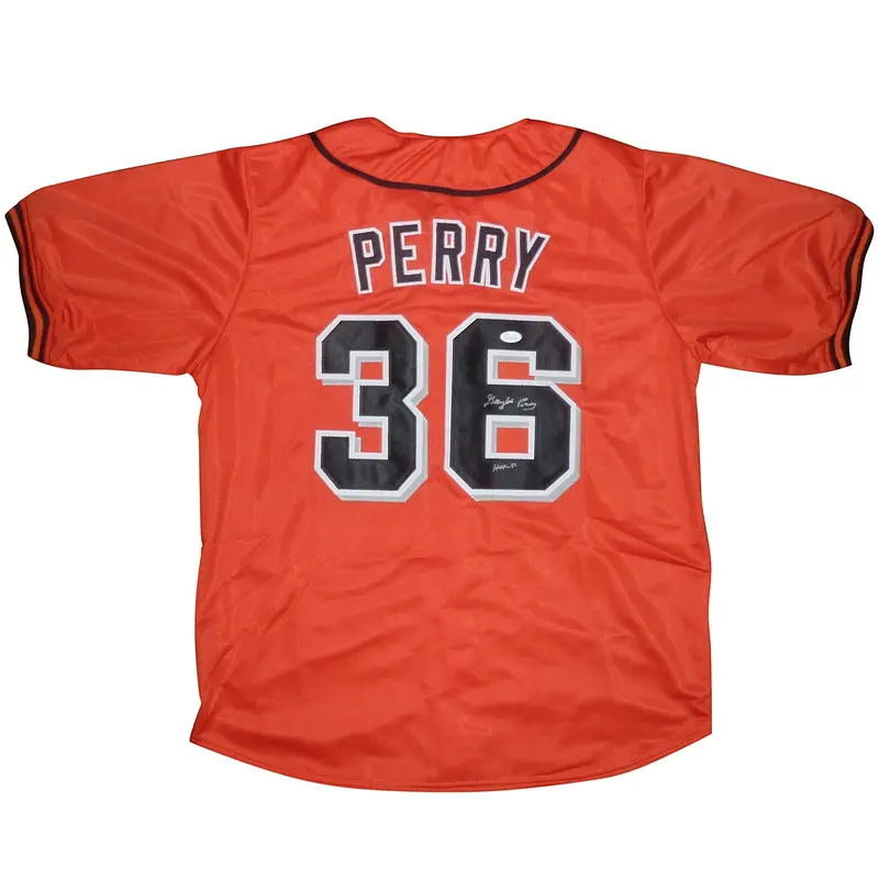Gaylord Perry Autographed San Francisco (Orange #36) Custom Jersey - JSA
