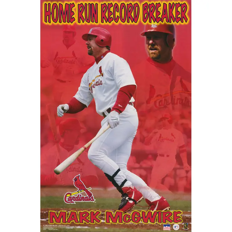 Mark McGwire "Home Run Record Breaker" St. Louis Cardinals Poster - Starline 1998