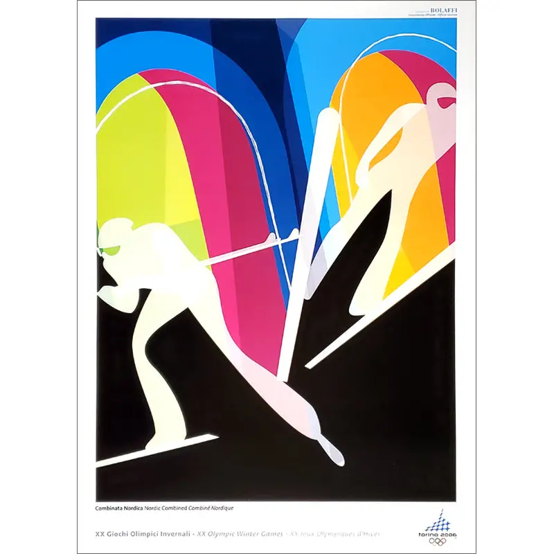 Torino 2006 Olympic Games Nordic Combined Official Event Poster - Bolaffi S.p.A.