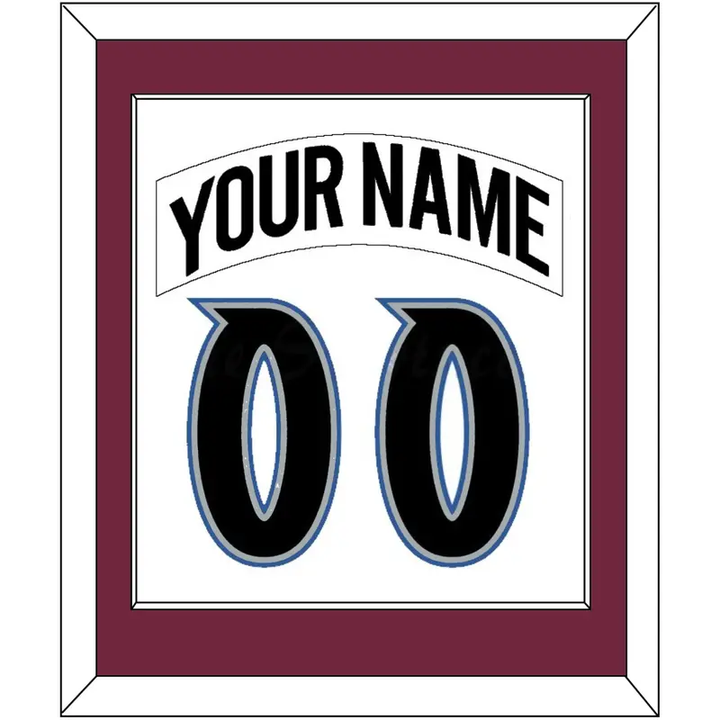 Colorado Nameplate & Number (Back) Combined - Home White (1999-2001) - Single Mat 1