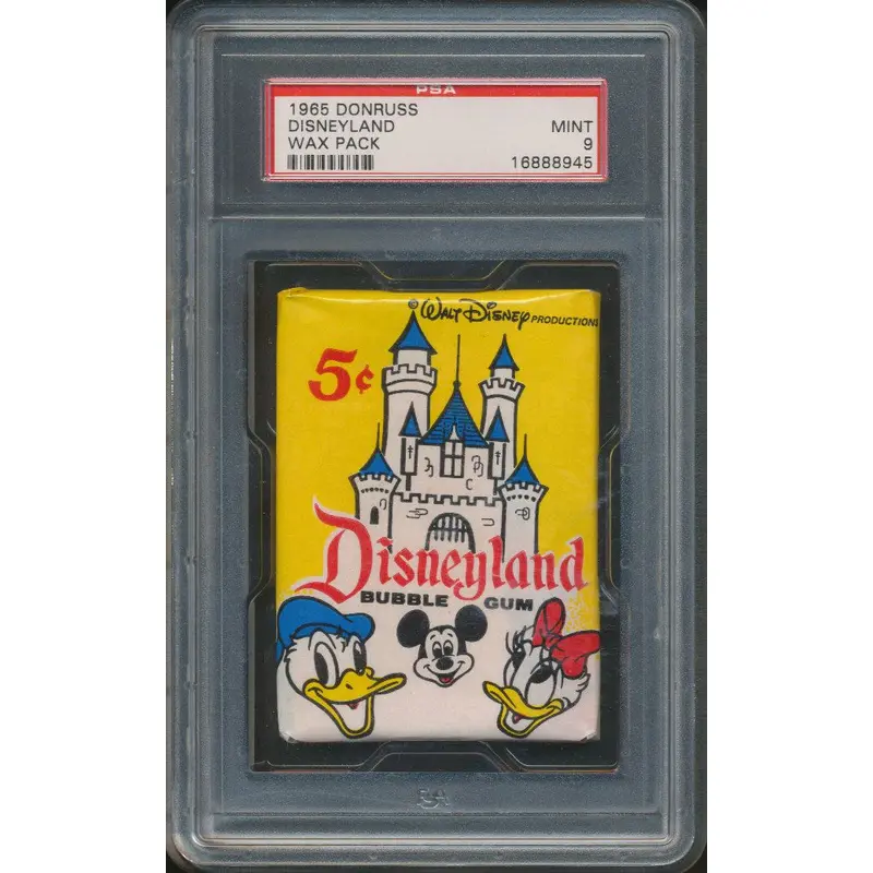 1965 Donruss Disneyland Unopened Wax Pack PSA 9