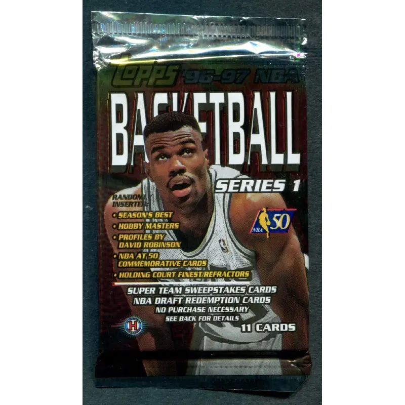 1996/97 Topps Basketball Unopened Series 1 Pack (Hobby) (11)