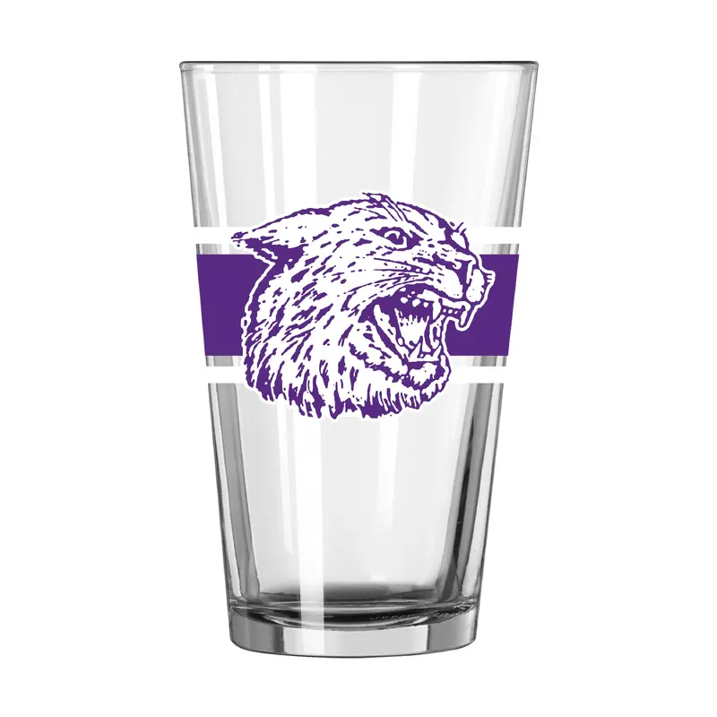 Kansas State Vault 16oz Stripe Pint Glass