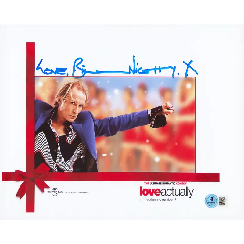 Bill Nighy Love Actually "Love" Authentic Signed 8.5x11 Photo BAS #BS20726