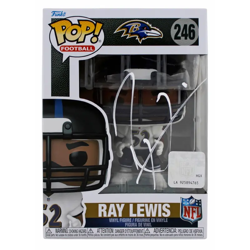 Ravens Ray Lewis Authentic Signed #246 Funko Pop Vinyl Figure BAS Wit #1W973268