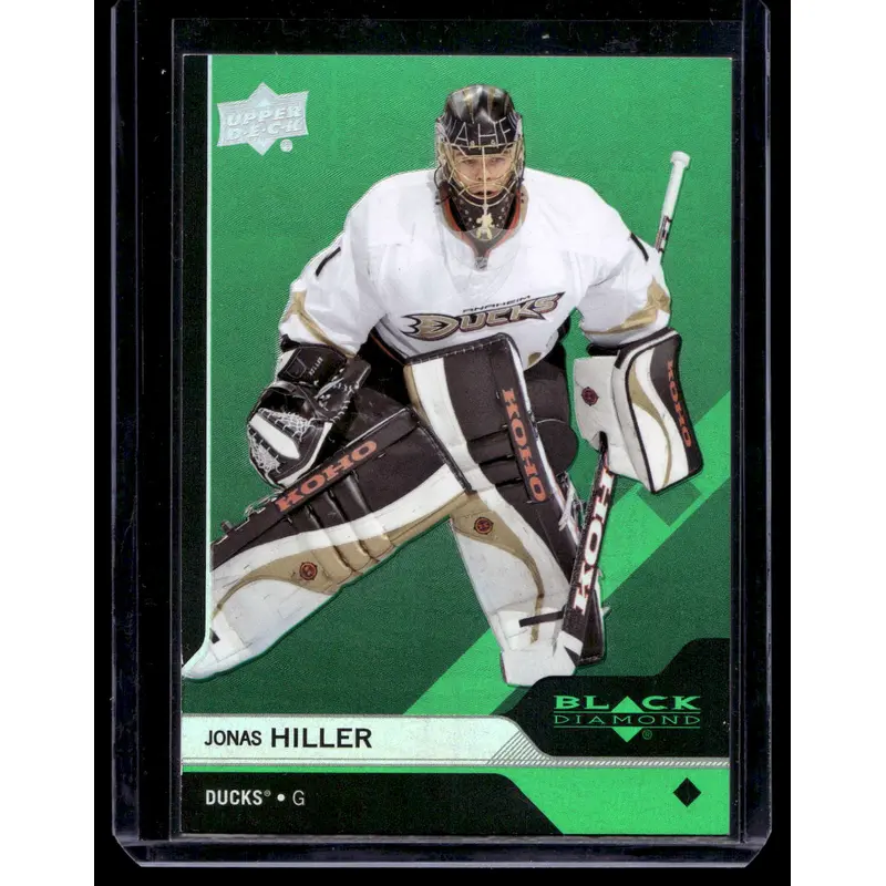 2013-14 Upper Deck Black Diamond - Emerald - Jonas Hiller #81 /10