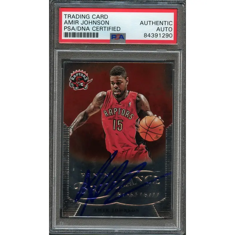2012-13 Panini Brilliance #187 Amir Johnson Signed Card AUTO PSA Slabbed Raptors