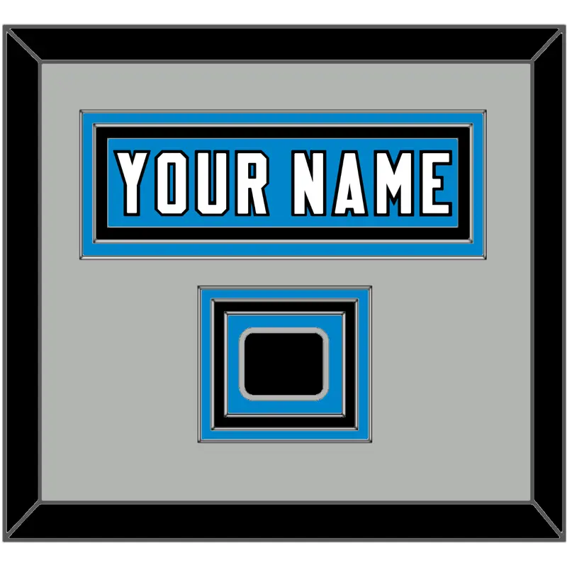 Carolina Nameplate & Jersey Logo Patch - Home Blue Jersey - Triple Mat 3