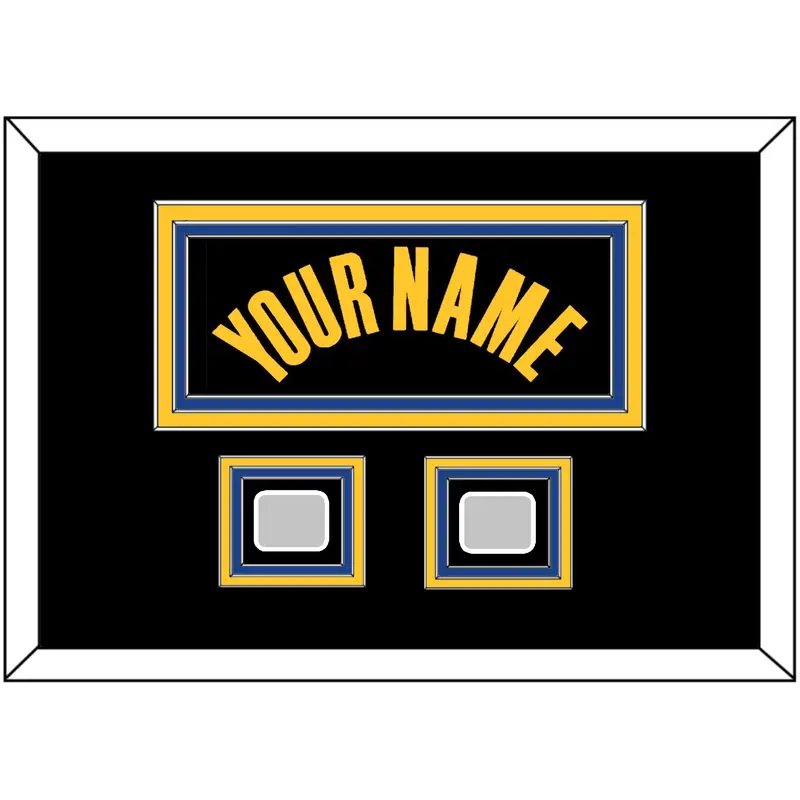 Golden State Name & 2 Champions Patches - Black City (2021-2022) - Triple Mat 3