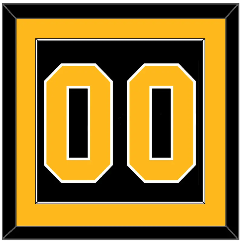 Pittsburgh Number (Back) - Road Black (1981-1984) - Single Mat 2