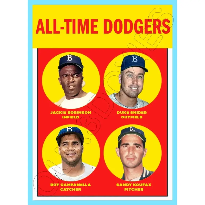 Robinson Snider All Time Dodgers 1963 Topps Custom Card - 4351