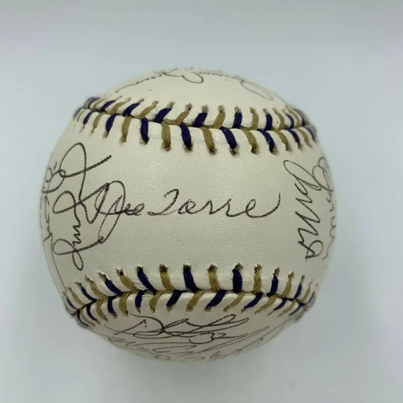 Derek Jeter Mariano Rivera 2002 All Star Game Team Signed Baseball JSA COA