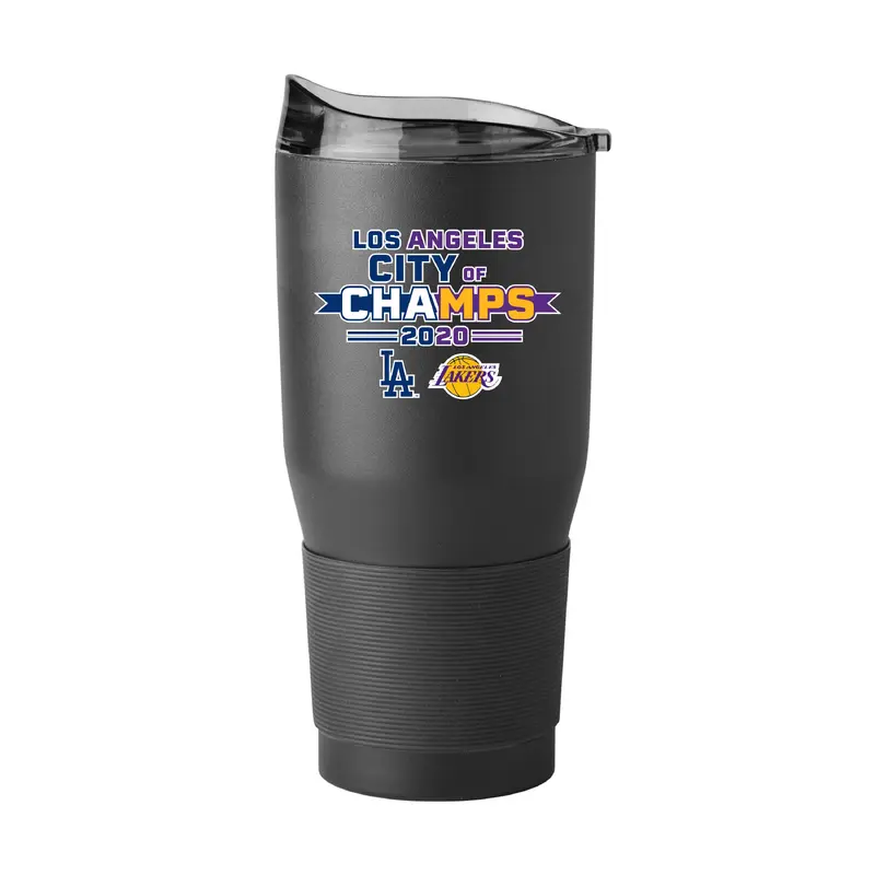Lakers/Dodgers City of Champs Black 30oz Powder Coat Tumbler