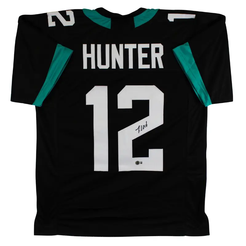 Travis Hunter Authentic Signed Black Pro Style Jersey Autographed BAS Witnessed