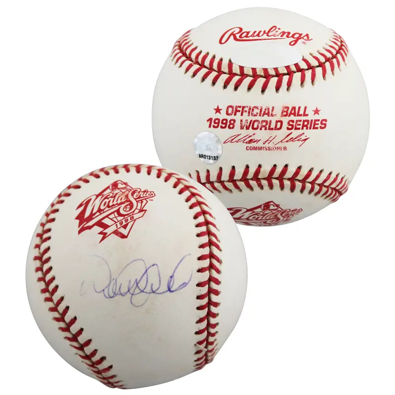 Yankees Derek Jeter Signed 1998 World Series Selig Oml Baseball MLB #AR013157