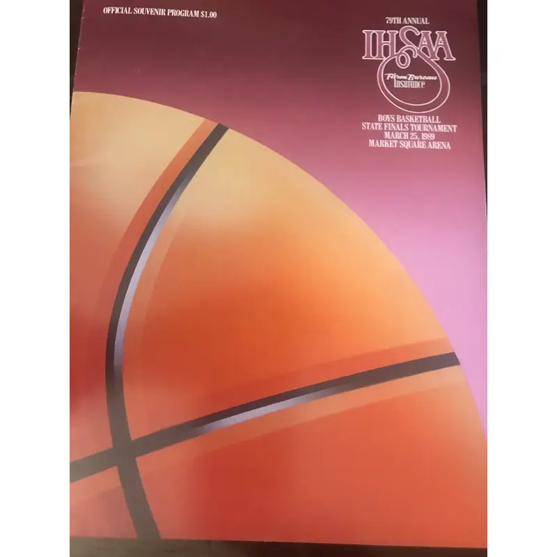 1989 Indiana HighSchool Basketball State Finals Program