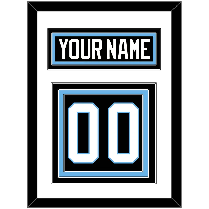 Utah Nameplate & Number (Back) - Home Black - Triple Mat 1