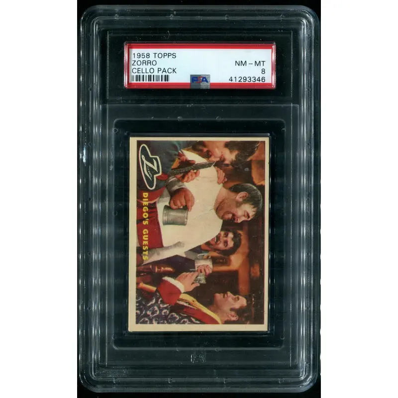 1958 Topps Zorro Unopened Cello Pack PSA 8