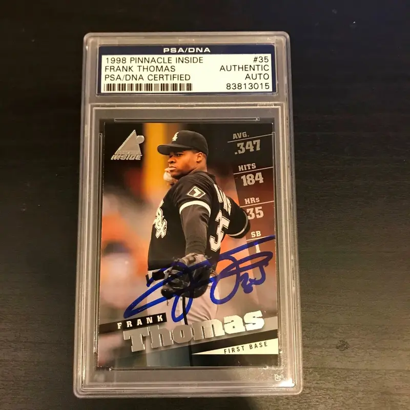Frank Thomas Signed Autographed Baseball Card Chicago White Sox PSA DNA COA