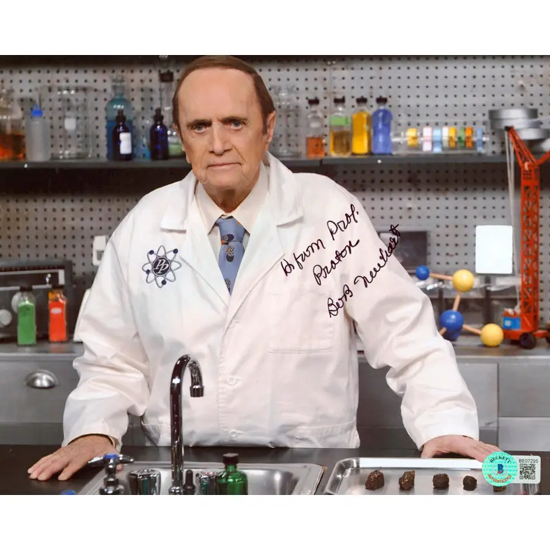 Bob Newhart Big Bang Theory "From Prof. Proton" Signed 8x10 Photo BAS #BE07295