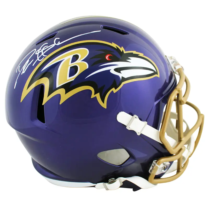 Ravens Deion Sanders Authentic Signed Flash Full Size Speed Rep Helmet BAS Wit