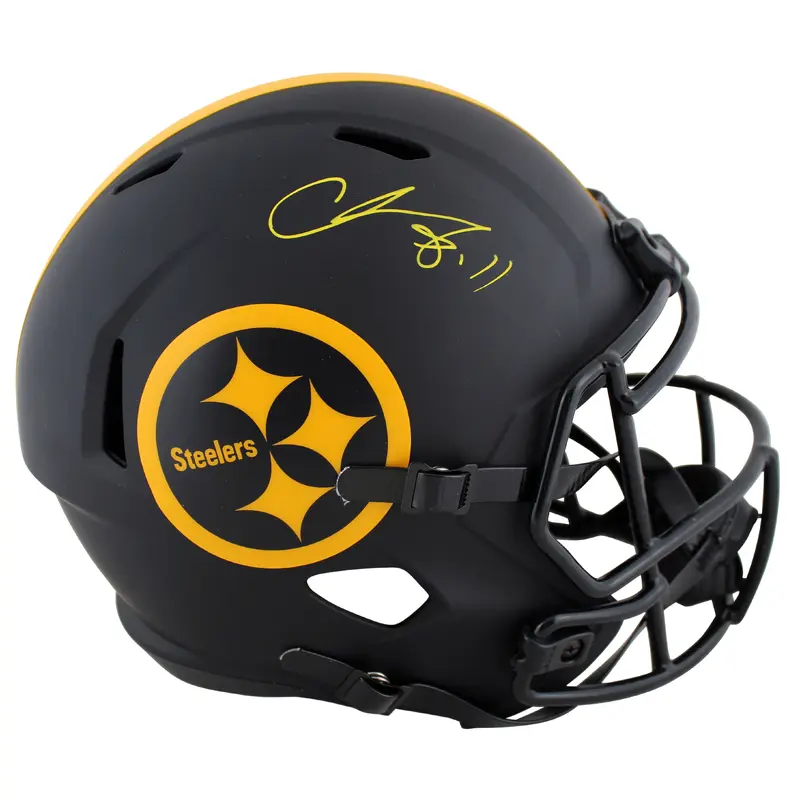 Steelers Chase Claypool Signed Eclipse Full Size Speed Rep Helmet BAS Witnessed