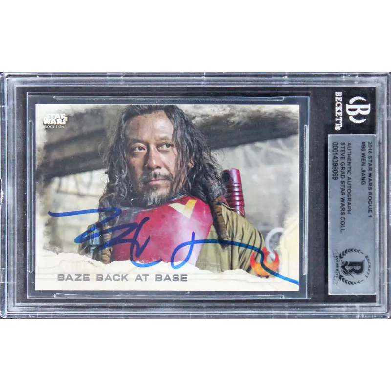 Wen Jiang Star Wars Authentic Signed 2016 Star Wars Rogue 1 #90 Card BAS Slabbed
