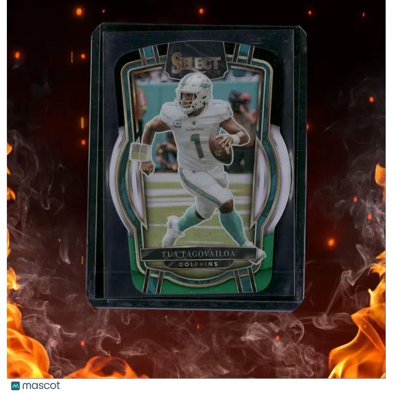 2022 Panini Select Tua Tagovailoa Black Green Prizm Die-Cut Club Level Rookie