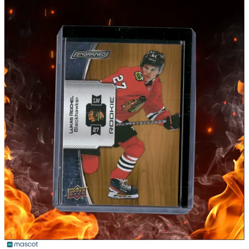 2023-24 Upper Deck Engrained Lukas Reichel Oak Rookie 195/299 #188