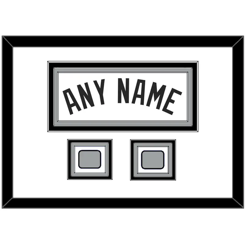 San Antonio Name With 2 Champions Banner Patches - Home White (1989-2002) - Triple Mat 1