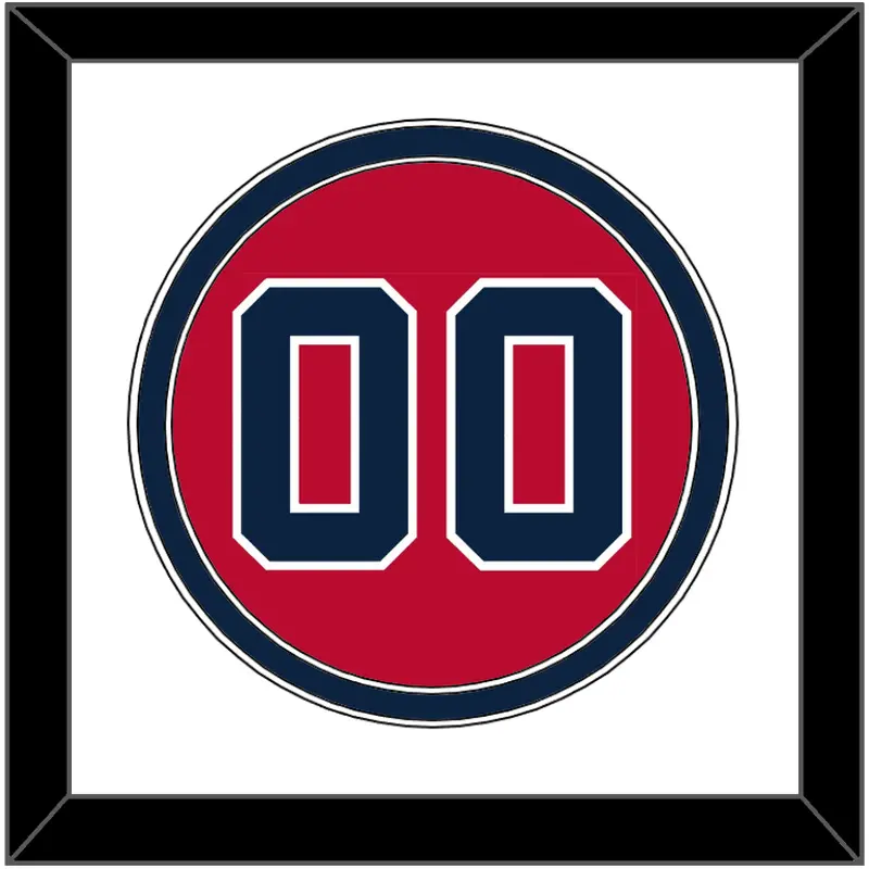 Atlanta Number - Alternate Home Red - Double Mat 1