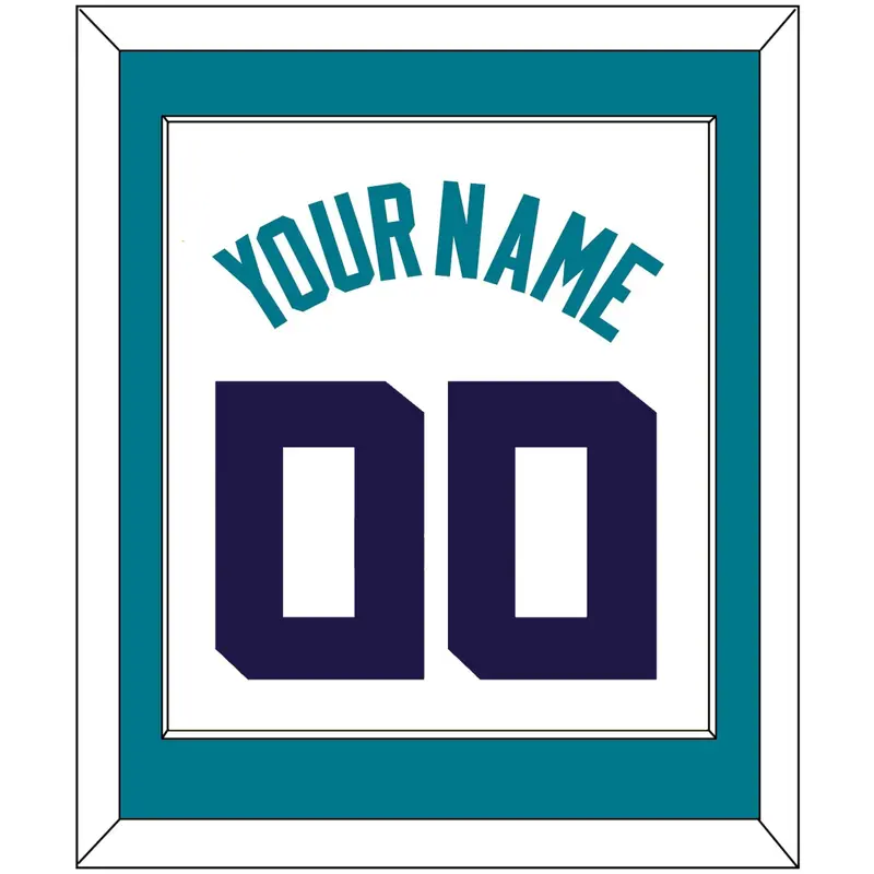 Charlotte Name & Number - White Association (2014-2020) - Single Mat 2