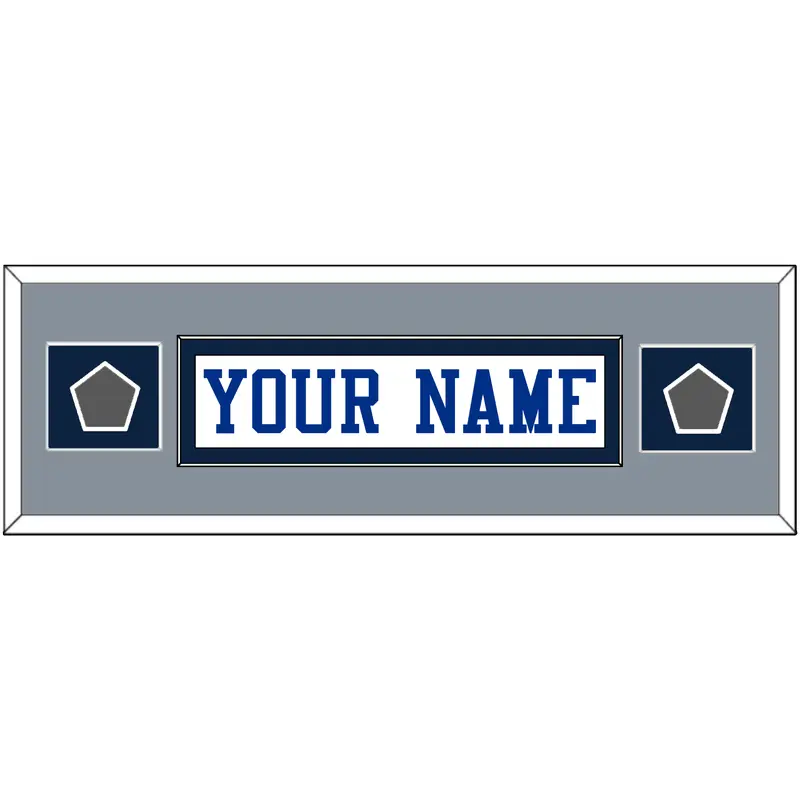 Dallas Nameplate & 2 Super Bowl Jersey Patches - White Jersey - Single Mat 8
