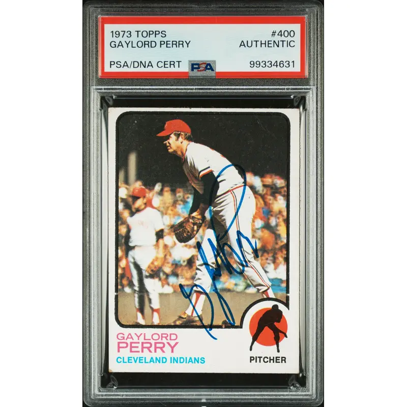 Gaylord Perry 1973 Topps #400 Autograph PSA Auth