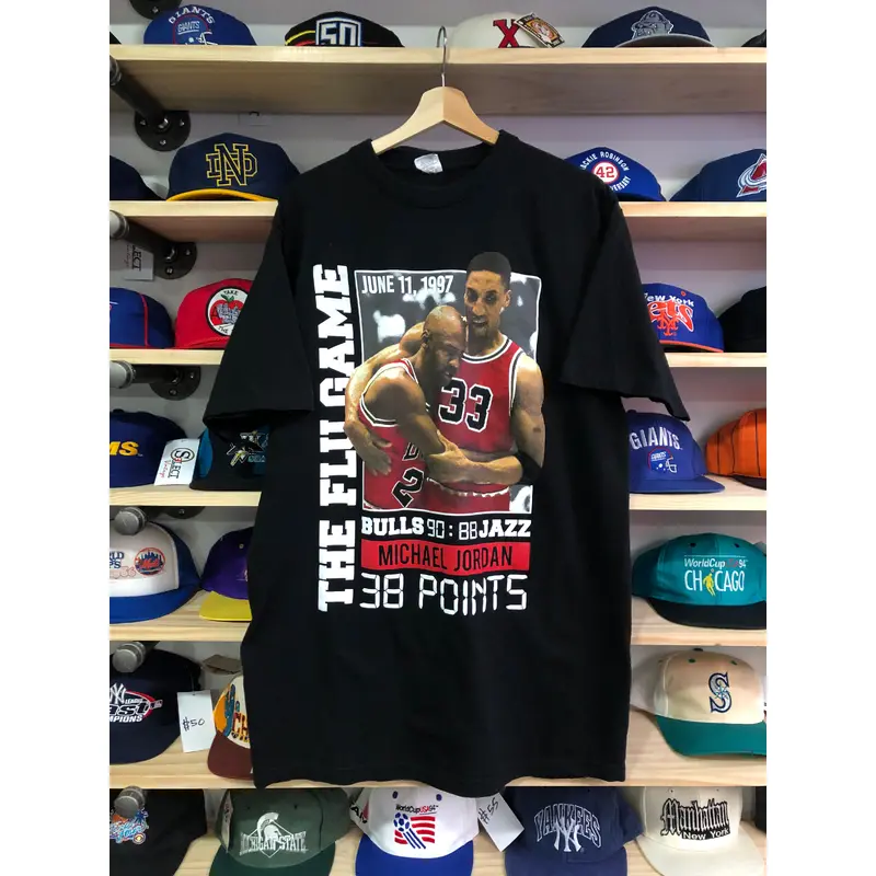 Vintage 2000s Chicago Bulls Jordan Flu Game Tee Size XL